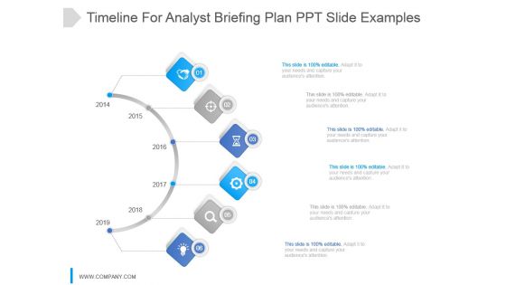 Timeline For Analyst Briefing Plan Ppt Slide Examples Timeline For Analyst Briefing Plan Ppt Slide Examples