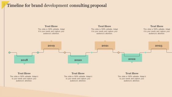 Timeline For Brand Development Consulting Proposal Ppt PowerPoint Presentation Gallery Designs Download PDF