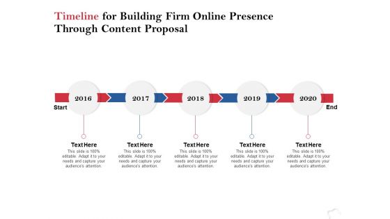 Timeline For Building Firm Online Presence Through Content Proposal Ppt PowerPoint Presentation Layouts Elements