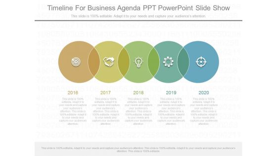 Timeline For Business Agenda Ppt Powerpoint Slide Show