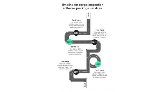 Timeline For Cargo Inspection Software Package Services One Pager Sample Example Document