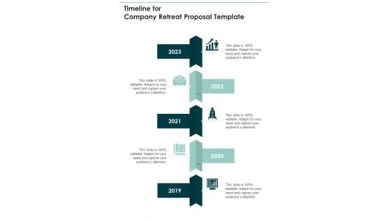 Timeline For Company Retreat Proposal Template One Pager Sample Example Document