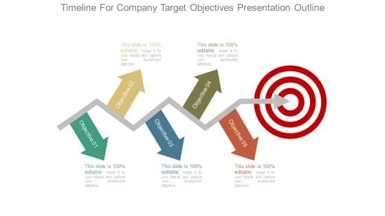 Timeline For Company Target Objectives Presentation Outline