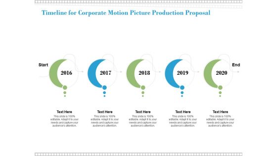 Timeline For Corporate Motion Picture Production Proposal Ppt PowerPoint Presentation Gallery Background Image