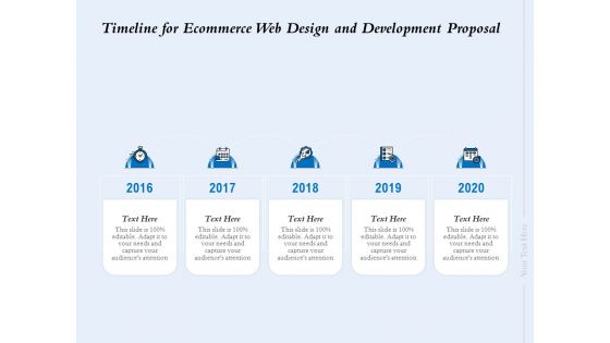 Timeline For Ecommerce Web Design And Development Proposal Ppt File Tips PDF