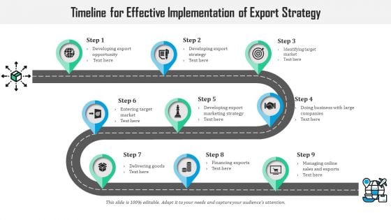 Timeline For Effective Implementation Of Export Strategy Ppt PowerPoint Presentation Pictures Maker PDF