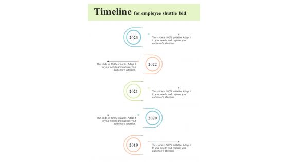 Timeline For Employee Shuttle Bid One Pager Sample Example Document Timeline For Employee Shuttle Bid One Pager Sample Example Document