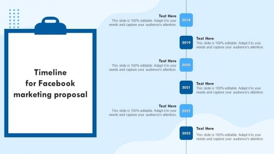 Timeline For Facebook Marketing Proposal Ppt File Gallery PDF