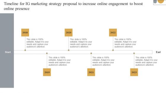 Timeline For IG Marketing Strategy Proposal To Increase Online Engagement Structure PDF