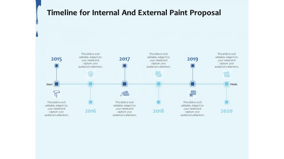 Timeline For Internal And External Paint Proposal Ppt Show Graphics Tutorials PDF