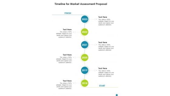 Timeline For Market Assessment Proposal One Pager Sample Example Document Timeline For Market Assessment Proposal One Pager Sample Example Document