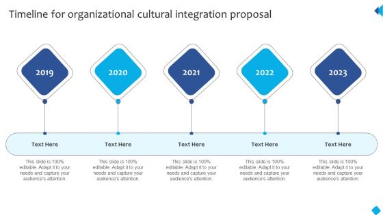 Timeline For Organizational Cultural Integration Proposal Mockup PDF