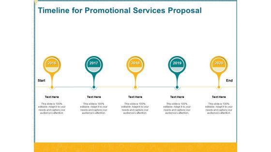 Timeline For Promotional Services Proposal Ppt Pictures Structure PDF