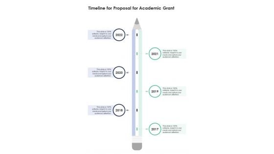 Timeline For Proposal For Academic Grant One Pager Sample Example Document