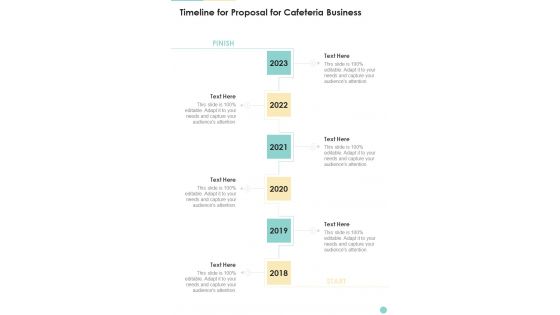 Timeline For Proposal For Cafeteria Business One Pager Sample Example Document