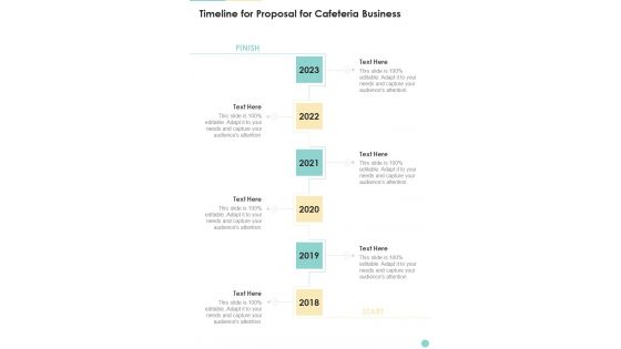 Timeline For Proposal For Cafeteria Business One Pager Sample Example Document Timeline For Proposal For Cafeteria Business One Pager Sample Example Document