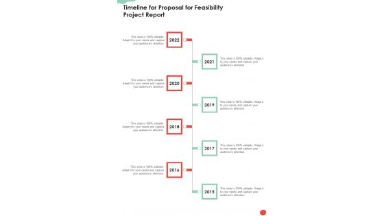 Timeline For Proposal For Feasibility Project Report One Pager Sample Example Document Timeline For Proposal For Feasibility Project Report One Pager Sample Example Document