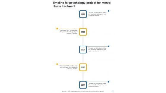 Timeline For Psychology Project For Mental Illness Treatment One Pager Sample Example Document