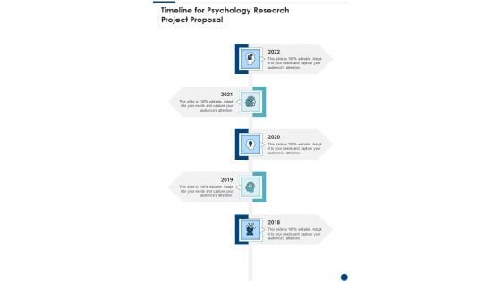 Timeline For Psychology Research Project Proposal One Pager Sample Example Document