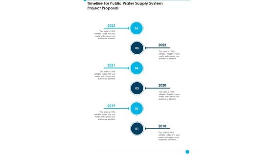 Timeline For Public Water Supply System Project Proposal One Pager Sample Example Document Timeline For Public Water Supply System Project Proposal One Pager Sample Example Document