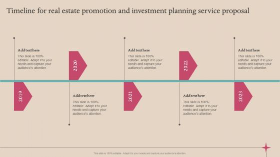 Timeline For Real Estate Promotion And Investment Planning Service Proposal Formats PDF