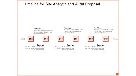 Timeline For Site Analytic And Audit Proposal Ppt Professional Tips PDF