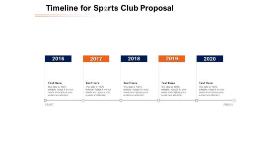 Timeline For Sports Club Proposal Ppt PowerPoint Presentation Infographic Template Background Image PDF