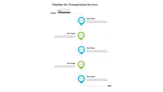 Timeline For Transpiration Services One Pager Sample Example Document