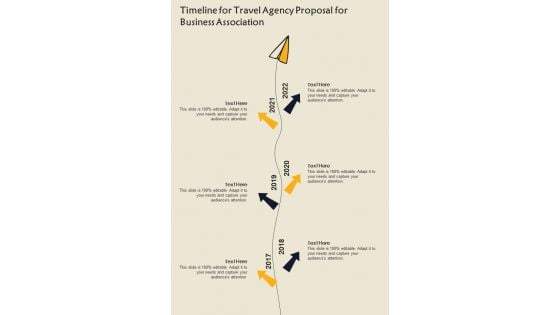 Timeline For Travel Agency Proposal For Business Association One Pager Sample Example Document