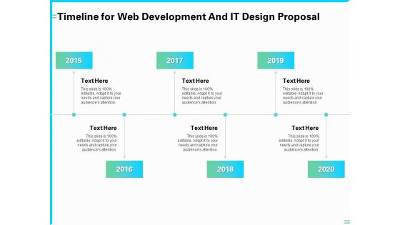Timeline For Web Development And IT Design Proposal Ppt PowerPoint Presentation Infographics Graphics Template PDF