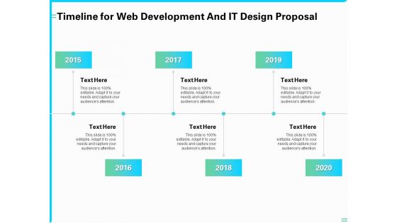 Timeline For Web Development And IT Design Proposal Ppt PowerPoint Presentation Infographics Graphics Template PDF