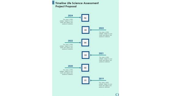 Timeline Life Science Assessment Project Proposal One Pager Sample Example Document Timeline Life Science Assessment Project Proposal One Pager Sample Example Document