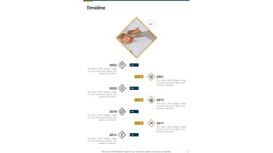 Timeline Marketing Collaboration Proposal One Pager Sample Example Document