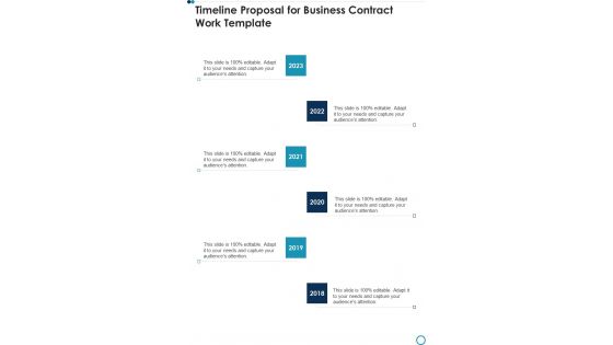 Timeline Proposal For Business Contract Work Template One Pager Sample Example Document Timeline Proposal For Business Contract Work Template One Pager Sample Example Document