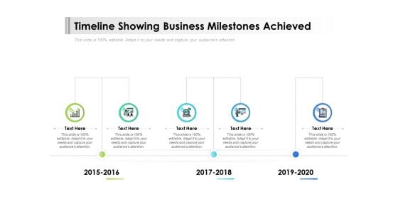 Timeline Showing Business Milestones Achieved Ppt PowerPoint Presentation Outline Layout