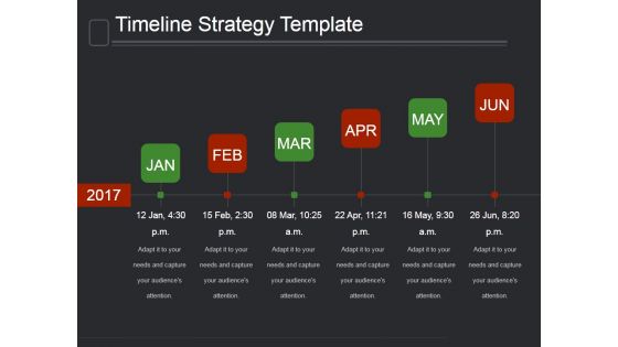 Timeline Strategy Template Ppt PowerPoint Presentation Clipart