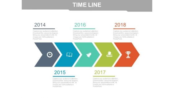 Timeline To Display Trends Powerpoint Slides