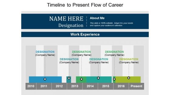 Timeline To Present Flow Of Career Ppt PowerPoint Presentation Inspiration Designs Download