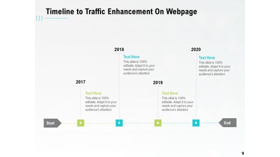 Timeline To Traffic Enhancement On Webpage Ppt PowerPoint Presentation Layouts Graphics Tutorials PDF