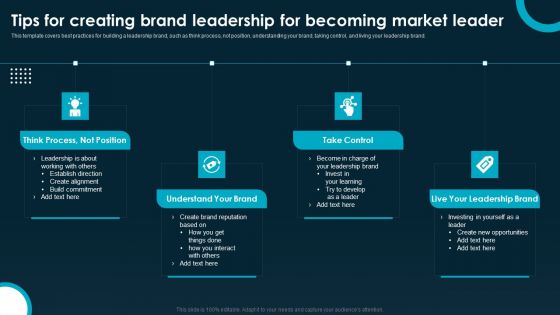 Tips For Creating Brand Leadership For Becoming Market Leader Pictures PDF
