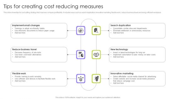 Tips For Creating Cost Reducing Measures Brochure PDF