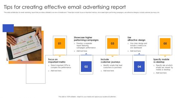 Tips For Creating Effective Email Advertising Report Structure PDF