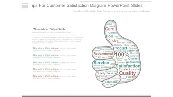 Tips For Customer Satisfaction Diagram Powerpoint Slides