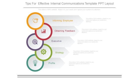 Tips For Effective Internal Communications Template Ppt Layout