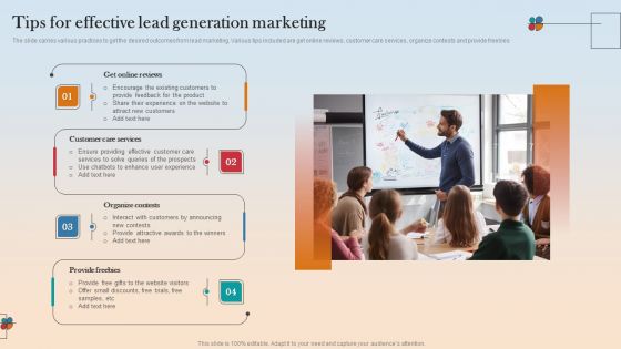 Tips For Effective Lead Generation Marketing Infographics PDF