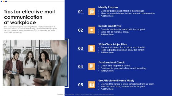 Tips For Effective Mail Communication At Workplace Themes PDF