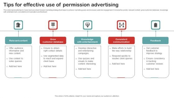 Tips For Effective Use Of Permission Advertising Slides PDF Tips For Effective Use Of Permission Advertising Slides PDF