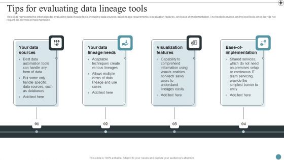 Tips For Evaluating Data Lineage Tools Deploying Data Lineage IT Graphics PDF
