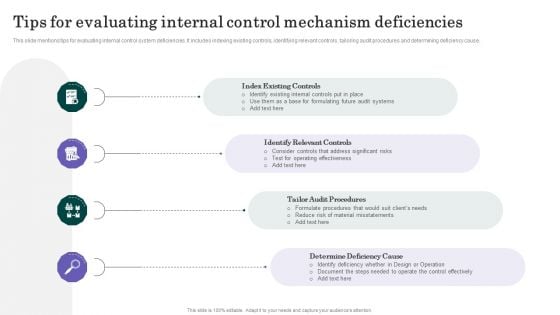 Tips For Evaluating Internal Control Mechanism Deficiencies Professional PDF Tips For Evaluating Internal Control Mechanism Deficiencies Professional PDF