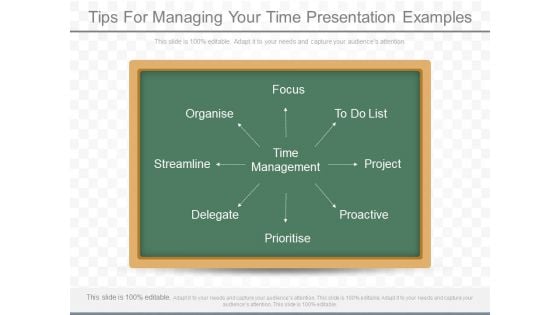 Tips For Managing Your Time Presentation Examples